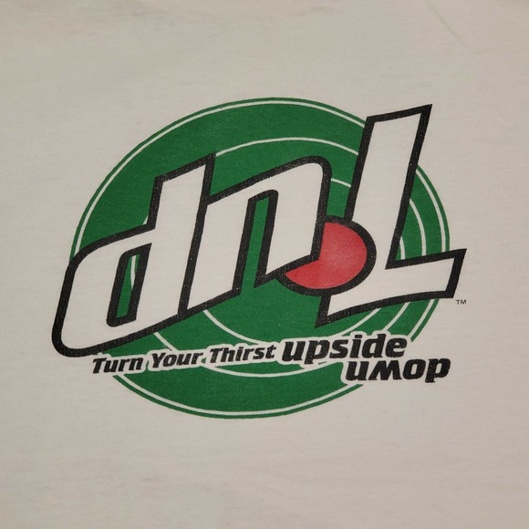Vintage 90s 00s 7 Up Turn Your Thirst Upside Down Promo T Shirt Mens Size XL - Picture 2 of 9